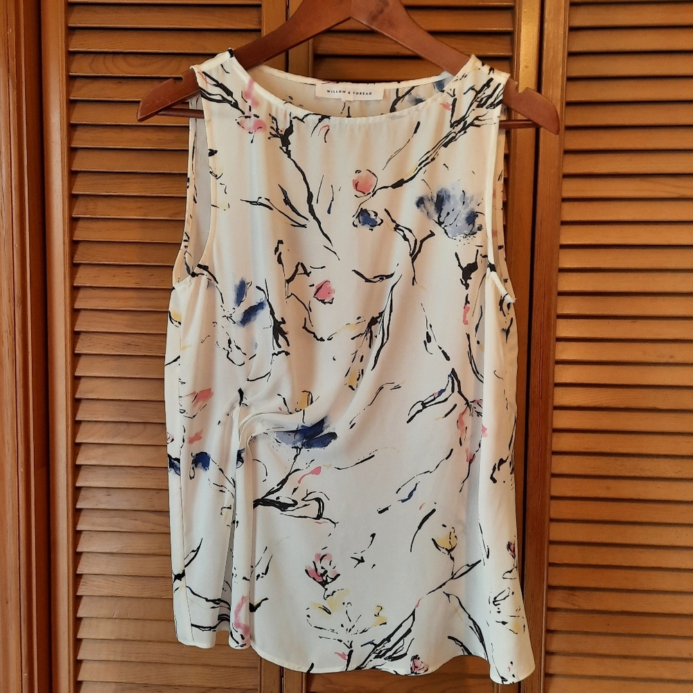 Willow & Thread Flowy Sleeveless Chiffon Blouse